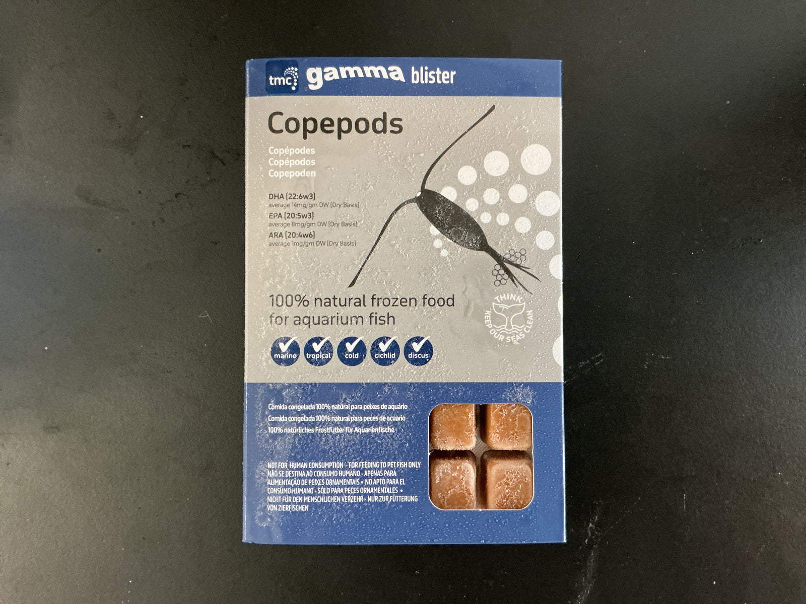Gamma Frozen Copepods Blister Pack 100g